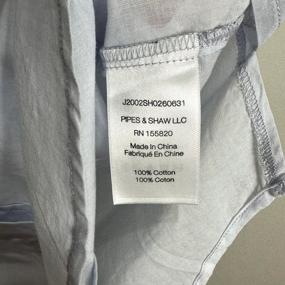 Veronica Beard Light Blue Button Up Shirt Womens Size L 100% Cotton - Picture 3 of 10